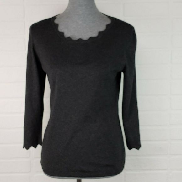 Philosophy Republic Sweaters - Philosophy Republic Gray Sweater 3/4 Sleeve Size M